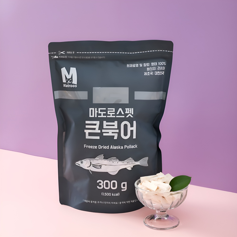 마도로스펫 큰북어 300g 동결건조 강아지 간식 북어트릿, 솔직 사용 후기