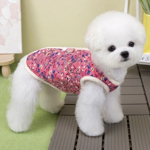 강아지 옷 조끼 꽃무늬 귀여운 겨울 따뜻한 소형견 애견 말티즈 촌캉스 할머니 반려동물, 사용 후기 완벽 정리